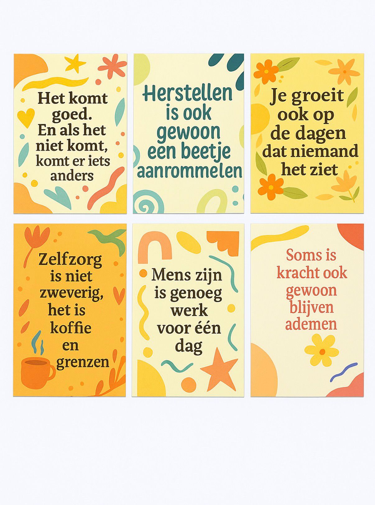 Ansichtkaarten voor een hart onder de riem